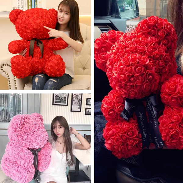 25cm new romantic Chinese Valentine's Day gift rose bear creative big hug bear birthday gift T8I089