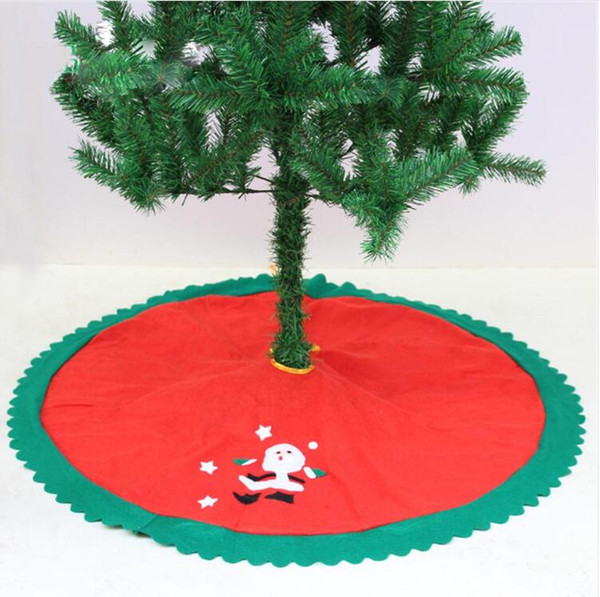 90cm Santa Claus Tree Skirt Christmas Tree Skirts XMAS Tree Decoration Merry Christmas Supplies Christmas Decoration