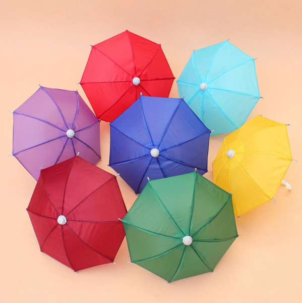 100pcs Mini Children Umbrella Party Gift Decorative Umbrellas Toy Props Straight Shank Bending Handle