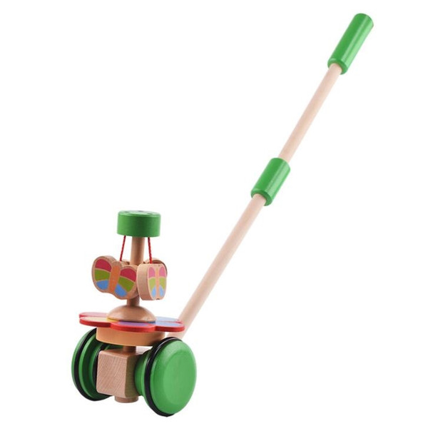 Baby Learn Walk Dance Butterfly Push & Pull Toys Toddler Infant Early Development Single Rod Hand Pushed Toy Gift