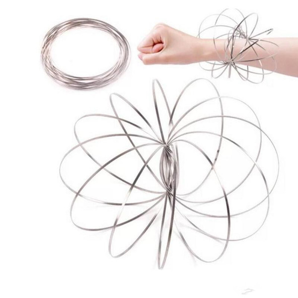 Wholesale Toroflux Xmax gifts metal Flow ring Toy Holographic by While Moving Creates a Ring Flow Rainbow Toys Flow rings