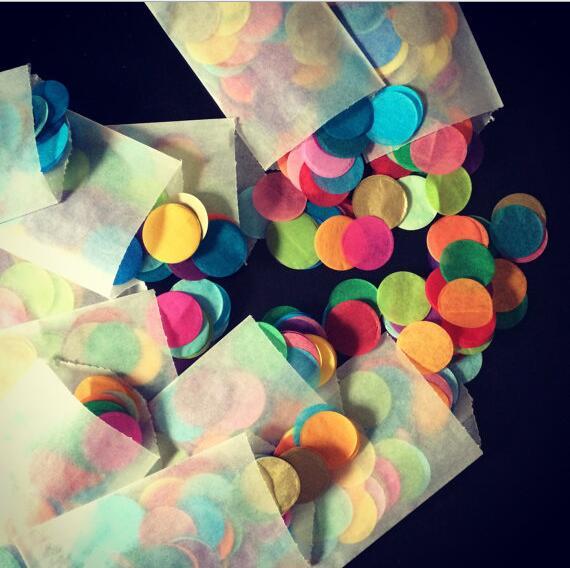 Hot sale mixed colored circular paper 2.5cm paper scrap 17 grams copy paper balloons decoration wedding 25 grams a pack DHL FREE SHIPPING