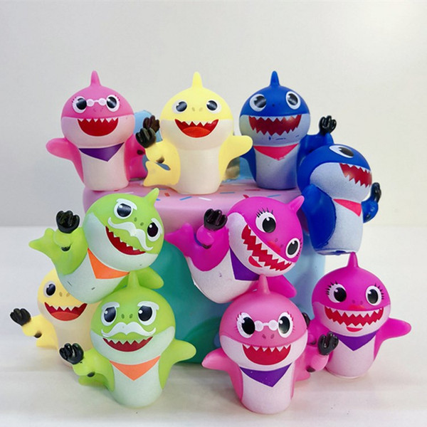 10pcs/ set of 5-6cm small shark dolls animal dolls popular cartoon small shark model children's day gifts novelty itemsT2G5006