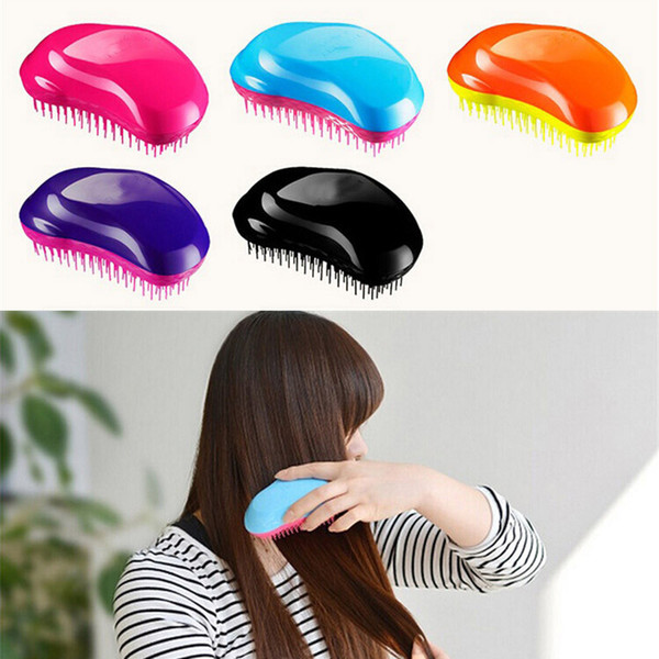 Anti-Static Hair Brush TT Comb Professional Detangle Hair Brushes Paddle Magic Handle Tangle TT Combs Shower Hair Brush Probucts 8 Colors