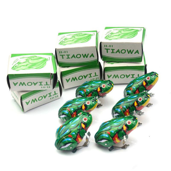 Classic Mini Wind-up Toy Frog Clockwork Kids Baby Lovely Colorful Fun Newborn Kids Early Educational Spring Children Baby Toys K0184