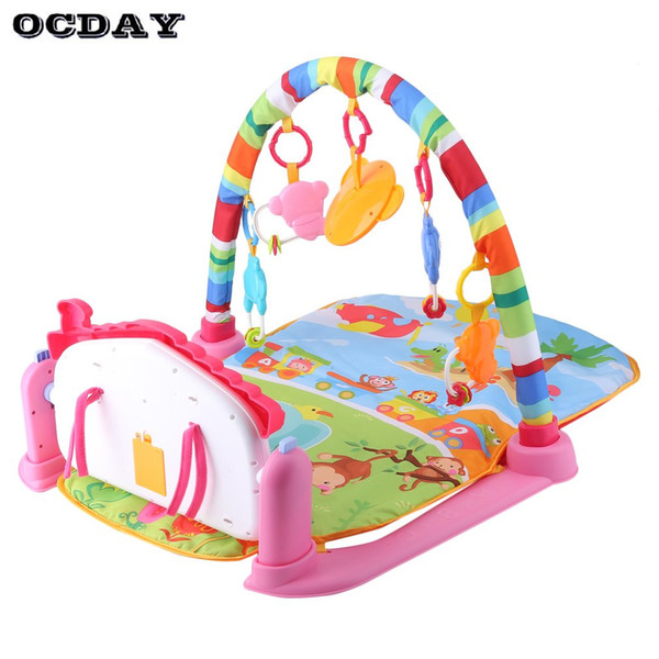 3 in 1 Baby Play Mat Rug Develop Crawling Kid's Music Mat with Keyboard Infant Fitness Carpet Educational Rack Pad Toys