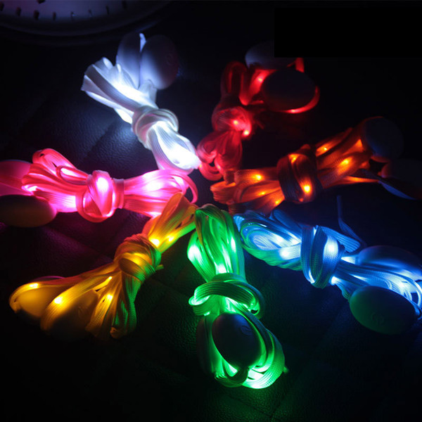 Nylon LED Shoelaces Glow In The Dark Shoelaces Light Up Shoe laces Glow Stick Strap Colorful Shoelaces A