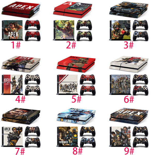 Hot Game 3D Printed Apex legends Skin Sticker Decal For PS4 Stickers for Console and 2 Controllers Vinyl Sticker Birthday Gift Toy
