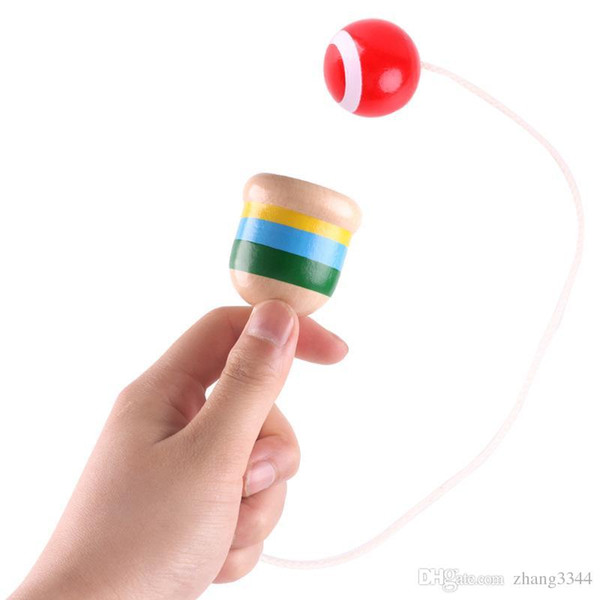 Safe Simple Kendama Wooden Toy Bilboquet Cup and Ball Preschool Educational Gift Outdoor Fun Party Game Kids Toys for Children