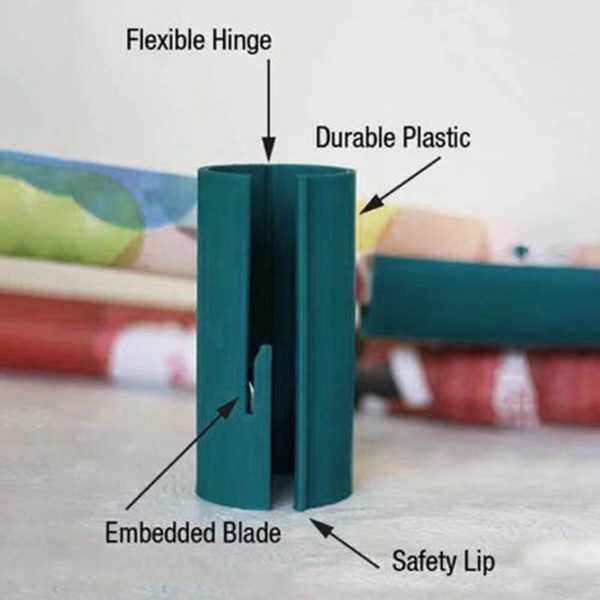 Little ELF Cutting Wrapping Paper Made Easy and Fun Wrapping Paper Cutter Showing Shelf Makeup Tool Kit Drop Shopping