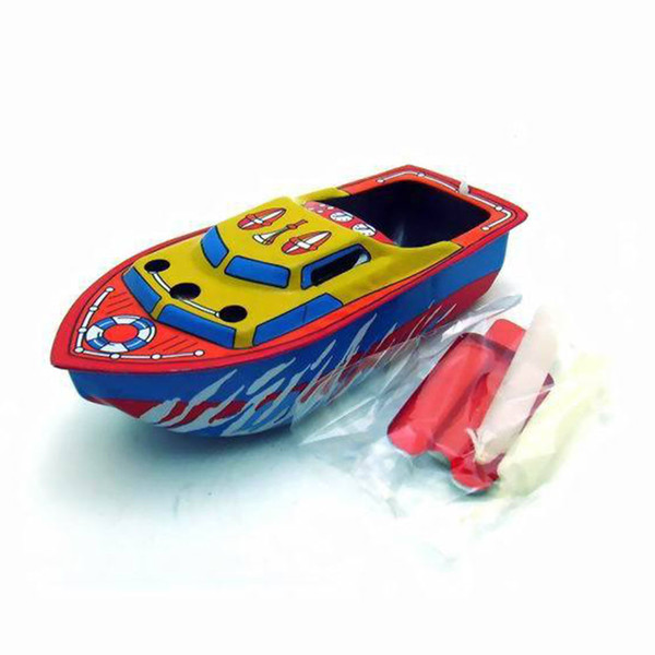 Hot Sale Candle Boat Classic European Water Wind Up Iron Toys Multi-colored Collectible Creative Gift For Kids Children
