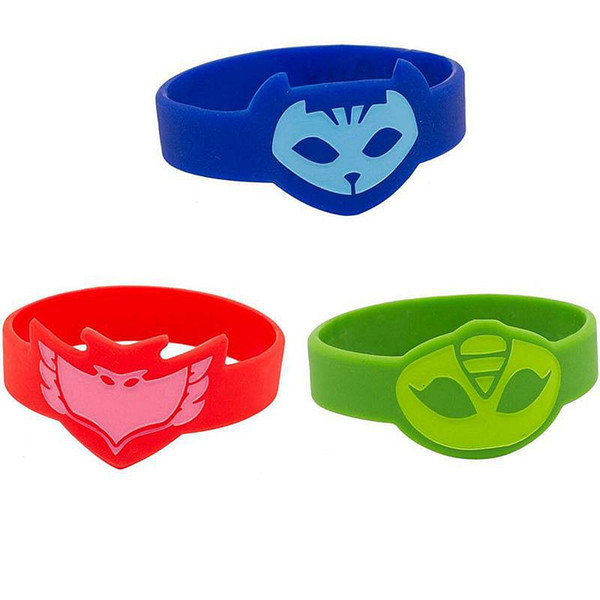 PJ Characters Catboy Owlette Gekko Cloak Masks Action Figure Toys Silica gel Wristband Children Gifts