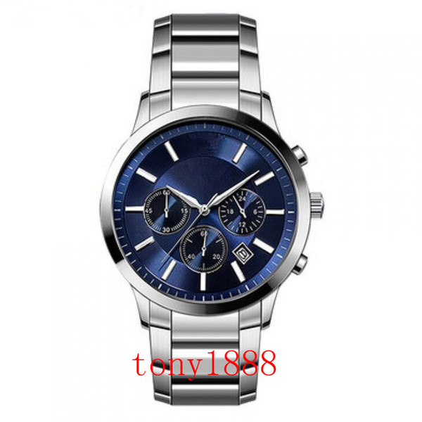 Drop shipping AR2448 AR2434 AR2453 AR2452 AR2454 AR2458 AR2472 Top quality men quartz watch men stainless steel Wristwatches with box