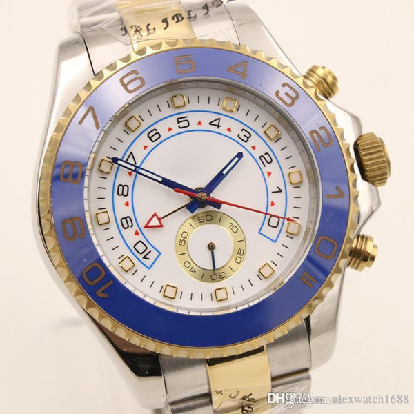 2019 New Yacht Mens Wrist Watches Master Automatic Mechanical Movement Two Tone 44MM Sapphire Dial 116681 Oyster Male Clock Watch