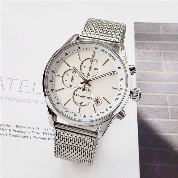 All small dial work BOSS watches top luxury mens watches 44mm quartz Stainless steel water resistant sports wristwatches