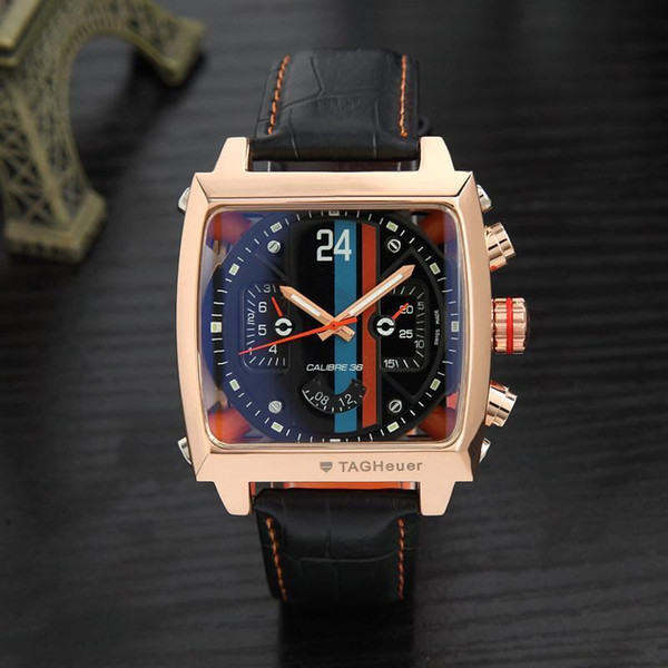 2019 New Brand leather Fashion Top Quality Wristwatch Automatic Mechanical Sport Mens Watch Men Watches