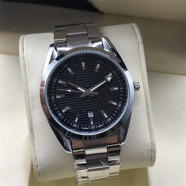 2019 New Cheap Mens Watches Fashion Stainless Steel Quartz Luxury Wristwatches Calendar Men Watch Birthday Gift