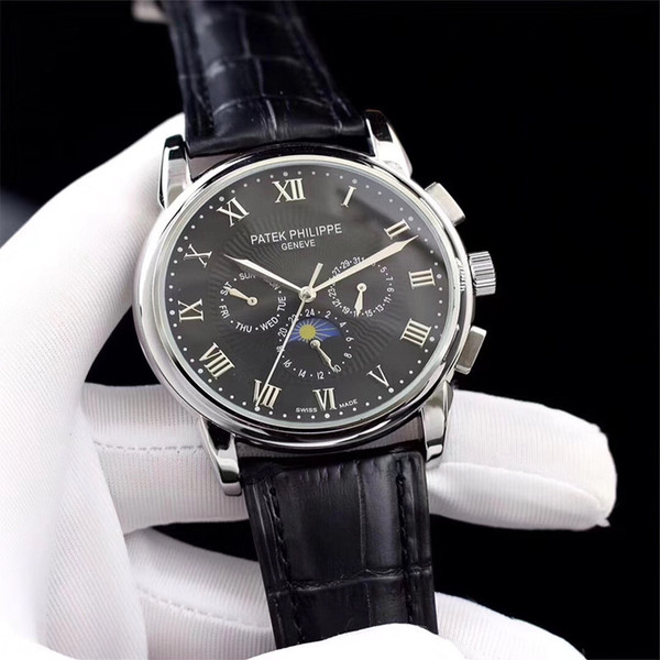 Moon leather strap automatic mechanical movement automatic watch popular luxury business men high quality watch fashion sports watch master