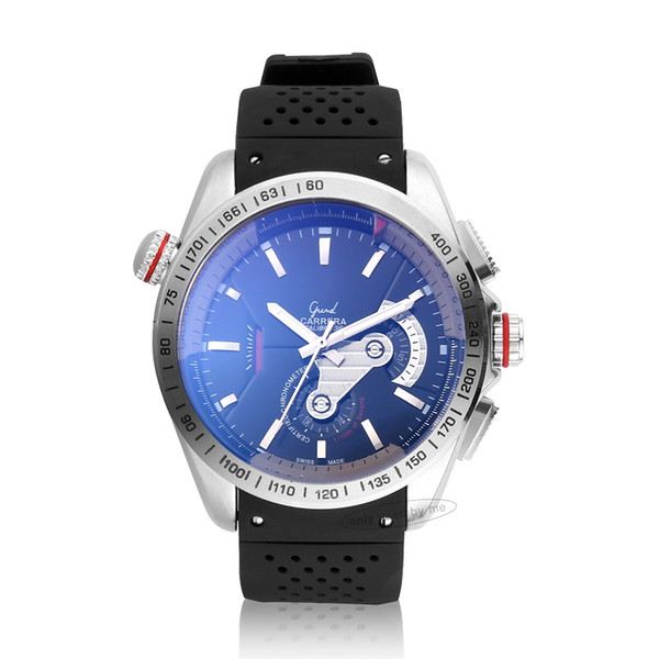 automatic Mechanical movement mens watch self wind Calibre 36 RS Blue dial Stainless steel Case Clock Triangle dress male Wristwatches men