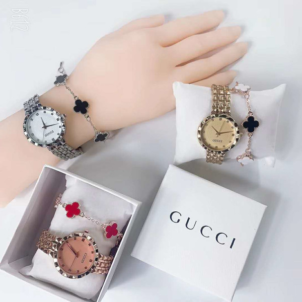 With Box New Girl Rose Gold Brand Watch Luxury Fashion Steel Quartz Watch Woman Watch Female Lady Relogio Montre 2019