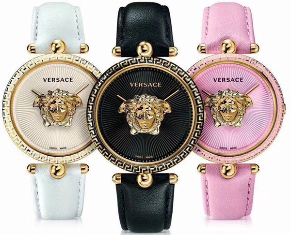 New Arrived Luxury Women Watches Fashion Medusa Head Leather Quartz Watches Women Reloj Mujer Lady Gold Clock Montre Femme