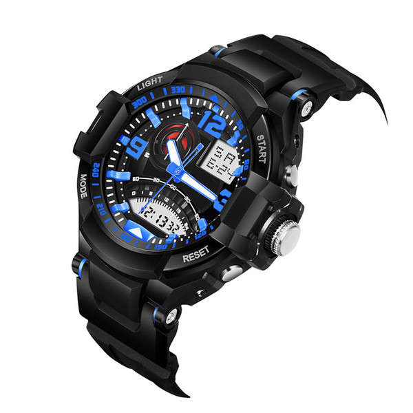 SB0033 Fashion Digital Wristwatches Men watches Swim Water Resistant Sports Watch outdoor Multifunction Dual display Mens watch