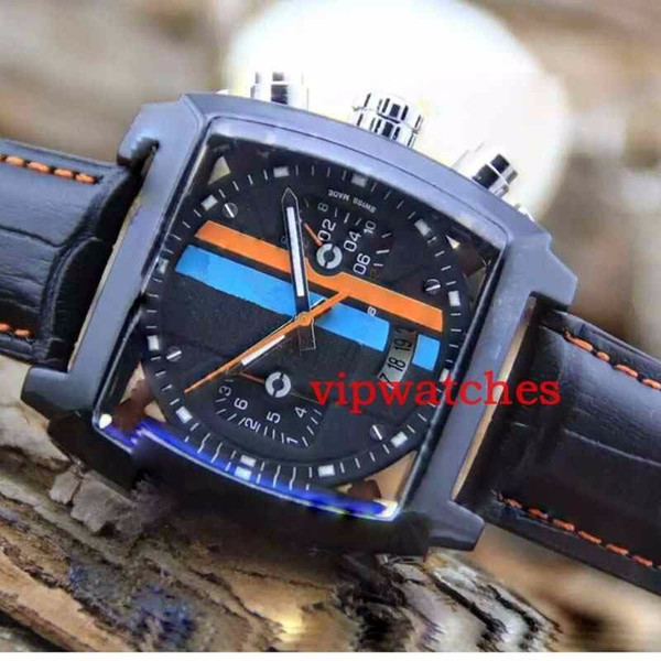 Leather Strap Top Brand Sport Luxury AAA Tag Watch Fashion Monaco Designer Mens men Mechanical Watches Wristwatches