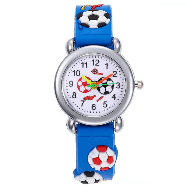 2020 New Children Fashion Watches Cute Football Silicone Watches Quartz Kids Boys Girls Casual WristWatches Watch Wrist Watch Clock Hours