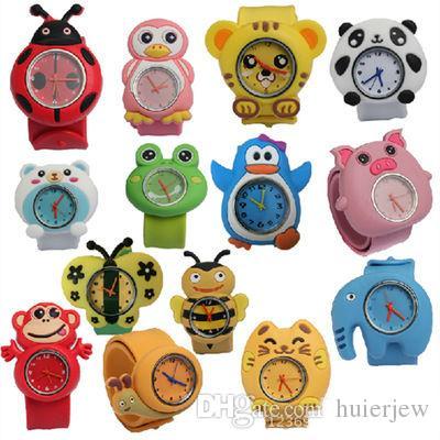 kids slap watch children boy girl wrist watch silicone jelly sports cartoon watch Cute and colorful watches