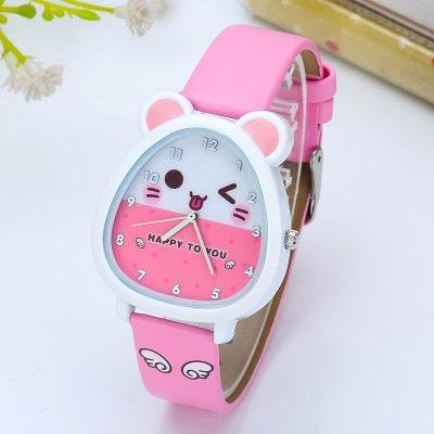 cartoon child boy girl student belt watch