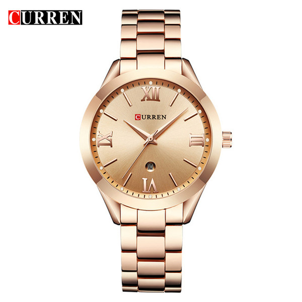 Curren Gold Watch Women Watches Ladies 9007 Steel Women's Bracelet Watches Female Clock Relogio Feminino Montre Femme T7190617