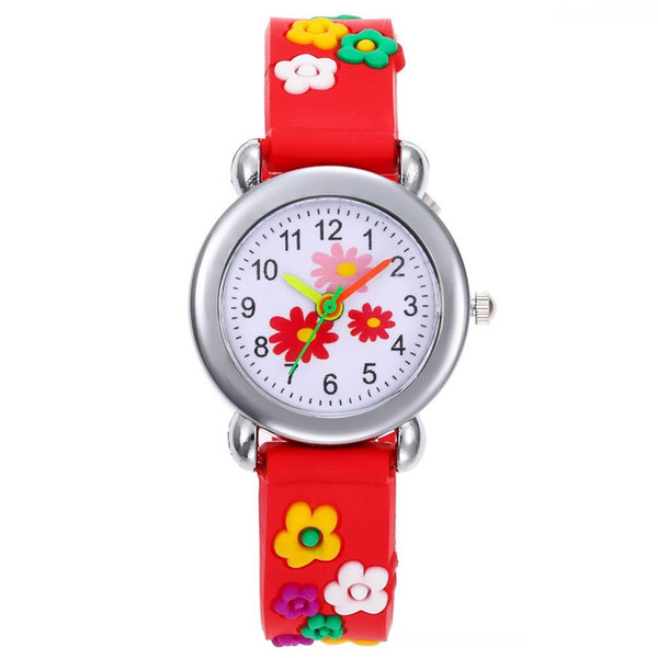 2020 New Children Lovely Watches Cute Flower Silicone Watches Quartz Kids Boys Girls Casual WristWatches Watch Wrist Watch Clock Hours Gifts