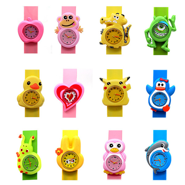 Cartoon Watch Sports Slap Brand Hot Sale Fashion Baby Gift Kids Quartz Watches Cartoon Slap Wristwatch For Boy Girl Children Watch