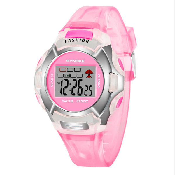 Children's electronic watch movement waterproof boys and girls students alarm clock hot style electronic week children watchStudents present