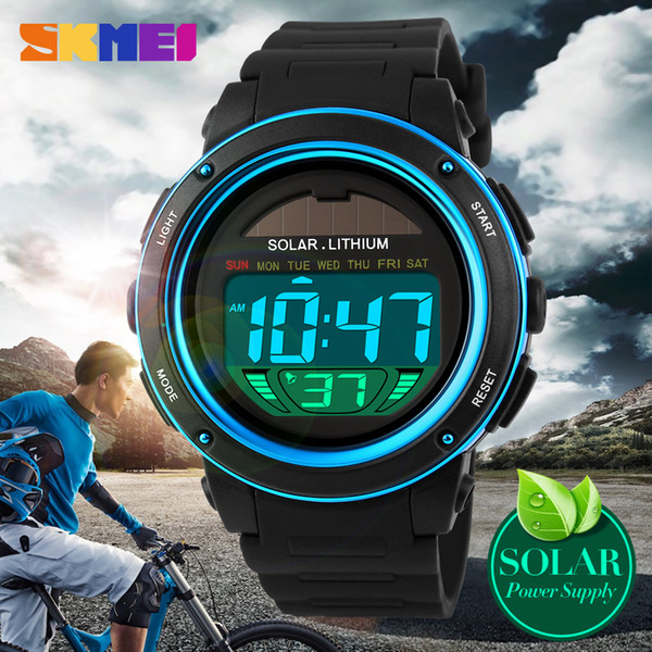 New SKMEI brand fashion leisure children's watches solar electronic sports watch multi-function outdoor waterproof digital watch.Men's gift