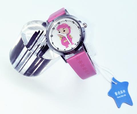 5pcs Fashion Children students boys cute pig watch children style Leather strap Wrist Watch