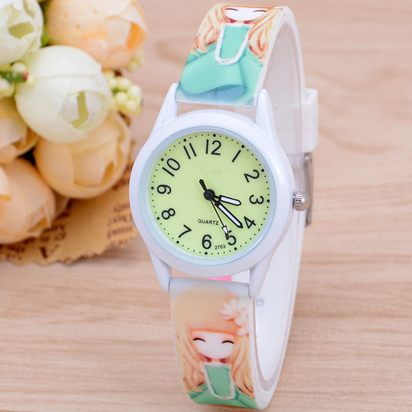 Cartoon Children Watch Fashionable Female Models Student Silica Quartz Watch Children Watch Luminous Wholesale Gifts girls hot selling