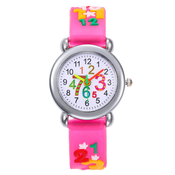 2020 New Children Lovely Watches Cute Number Silicone Watches Quartz Kids Boys Girls Casual WristWatches Watch Wrist Watch Clock Hours Gifts