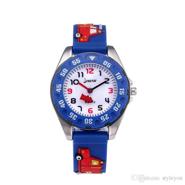 Kid Watch 3D Cartoon Truck Lovely Kids Girls Boys Children Students Quartz Wrist Watch Very Popular Wristwatc Sports Clock