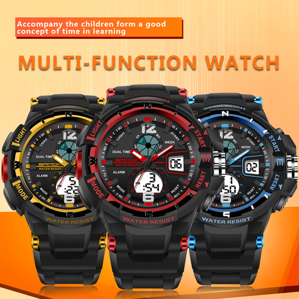 SANDA New 2019 Kids Watches Sports Quartz Children Digital Watch Relojes Fashion Brand Outdoor Multifunctional Boys Wristwatches