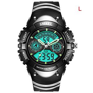 SMAEL Kids Watches Boys Quartz Wristwatches Student Sport Watches 50M Waterproof Alarm Clock 0508 Children Watches LED Digital