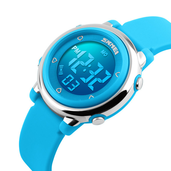 SKMEI Children watch LED Digital Sports Relojes Mujer Boys girls fashion Kids Cartoon Jelly Waterproof Relogio Feminino 2017