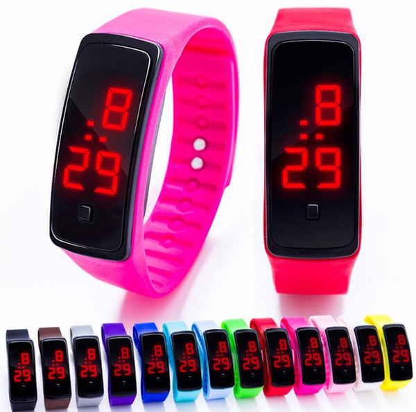 Fashion led watch II silicone electronic children watch wristband student sports silicone gift watch lowest price wholesale