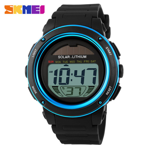 2018 New SKMEI brand fashion leisure children's watches solar electronic sports watch multi-function outdoor waterproof digital watch.