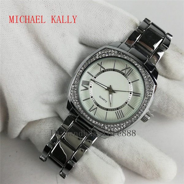 Super Deal! 40mm free shipping diamond michael kally fashion rome Quartz women's Watch famous brand luxury woman lady's Christmas Gift