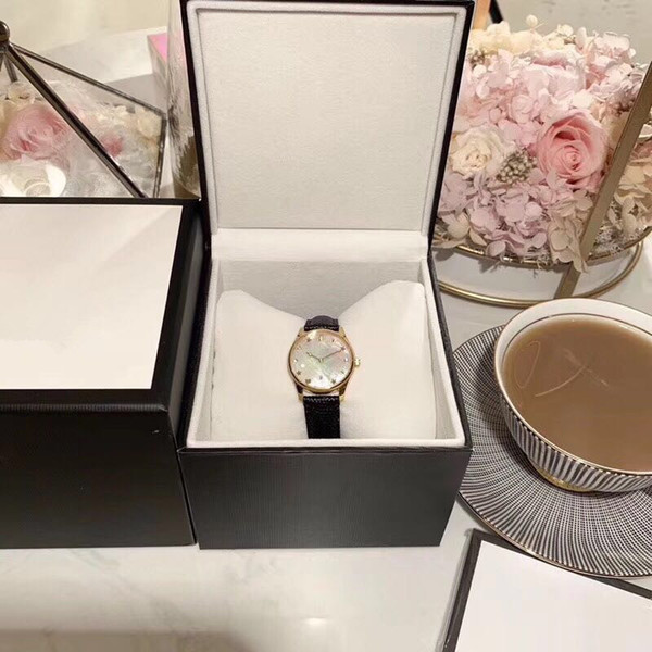 2019 ladies new watch. Heavy designer. Shell dial. Quartz fashion luxury women's watch. Lizard leather strap pin buckle switch.