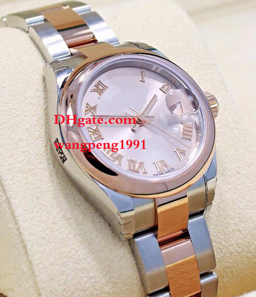 Ladies high quality Watch 26mm 279161 Sapphire Glass pink Dial 18K Rose Gold Stainless steel bracelet Women's Automatic Mechanical W