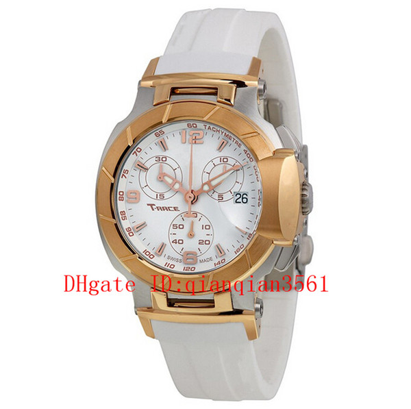 G1Free Shipping Women\'s T048 Quartz 36mm Watch T048.217.27.017.00 T-Sport T-Race MotoGP Rose Gold CHRONOGRAPH Original Box T0482 luxury brand