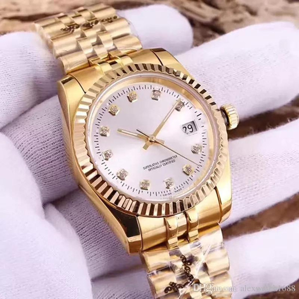 Women Watch Diamond Automatic Movement Watches Ladies Montre Day Wristwatches Just Style Clock 316L Stainless Steel Sapphire 36mm Dial Sale