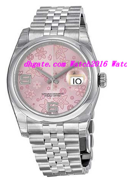 Luxury Watches Stainless Steel Bracelet Floral Pink Dial Jubilee Automatic Ladies Watch 36mm Mechanical Automatic Women's Wristwatch